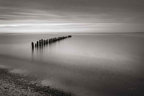 Framed Lake Superior Old Pier V Print