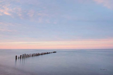 Framed Lake Superior Old Pier II Print