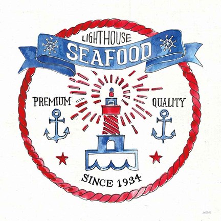 Framed Seafood Shanty VI Print