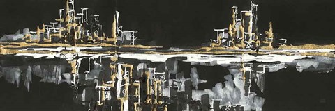 Framed Urban Gold I Print