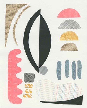 Framed Mixed Shapes II Print