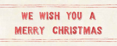 Framed Floursack Holiday Bright Mery Christmas Print