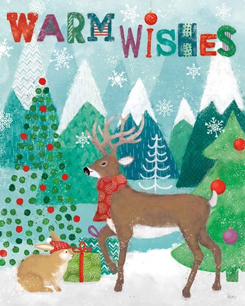 Framed Festive Forest III Print