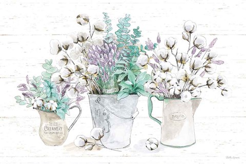 Framed Farmhouse Cotton I Print