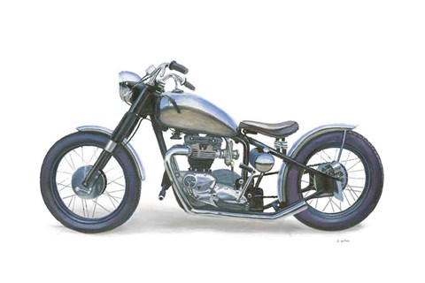 Framed Lets Roll II White Print