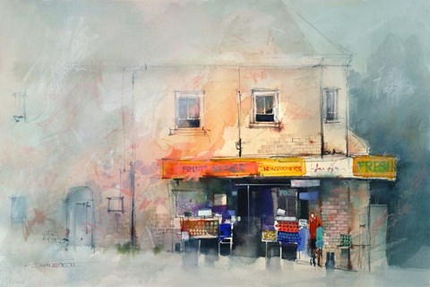 Framed Corner Store Print