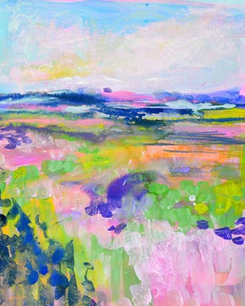 Framed Colourful Land I Print