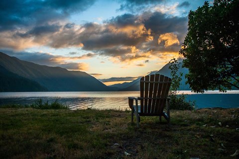 Framed Crescent Lake Chair Print