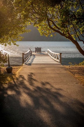 Framed Crescent Lake Pier Print