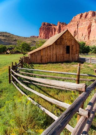 Framed Utah Barn Print