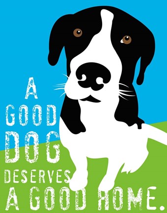 Framed Good Dog Print