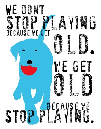 Framed Don&#39;t Stop Playing Print