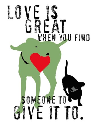 Framed Love Is Great Print