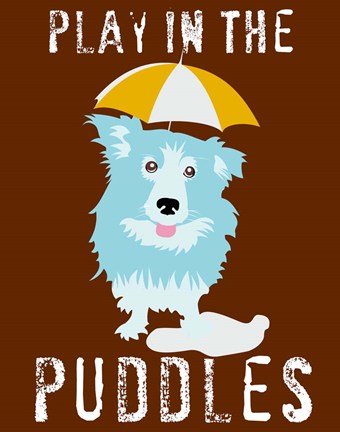 Framed Play in the Puddles Print