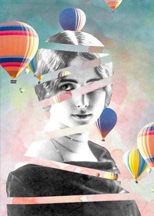 Framed Cleo De Merode Baloons Print