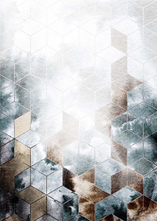 Framed Cubes Magic Print