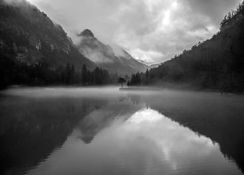 Framed Mountain Lake Print