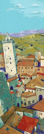 Framed Rooftops of San Gimignano Print