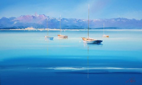 Framed Gold Decks, Sorrento Print