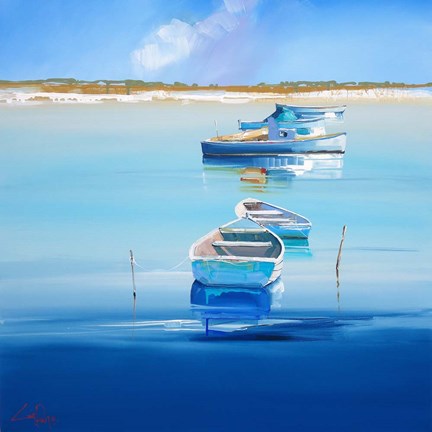 Framed River Moorings Print