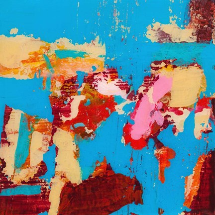 Framed Folded Sunset I Print