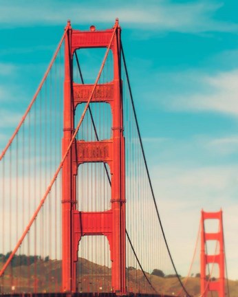 Framed Golden Gate in The Morning Print