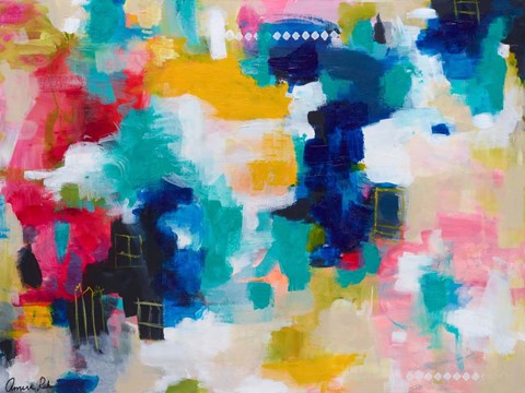 Framed House with a Picket Fence Print