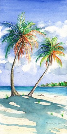 Framed Palm Shadows Print