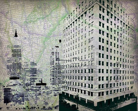 Framed Cityscape II Print