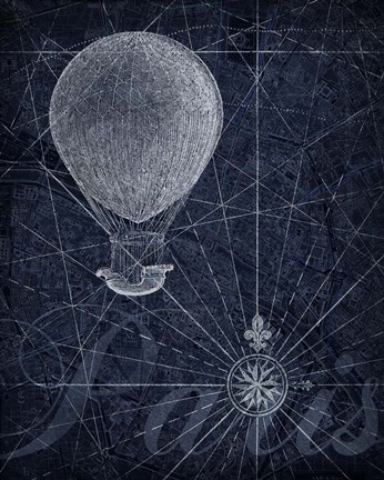 Framed Hot Air over Paris I Print