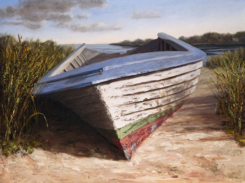 Framed Montauk Skiff Print
