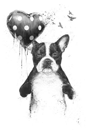 Framed My Heart Goes Boom Print