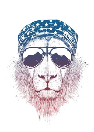 Framed Wild Lion Print