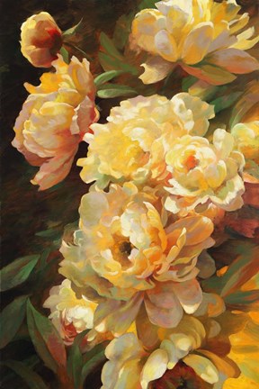 Framed Peonies for Springtime Print