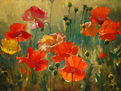 Framed Poppy Fields Print