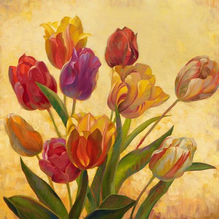 Framed Tulip Bouquet Print