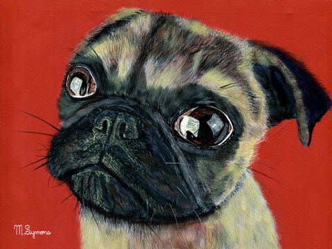 Framed Pugly Print