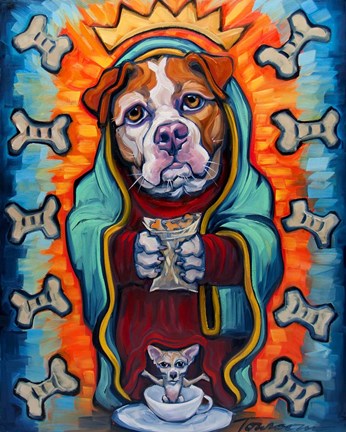 Framed Our Lady of Perpetual Dog Biscuits Print