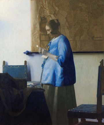 Framed Woman Reading a Letter Print