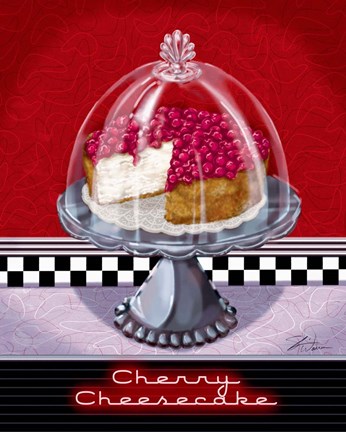 Framed Cherry Cheesecake Print