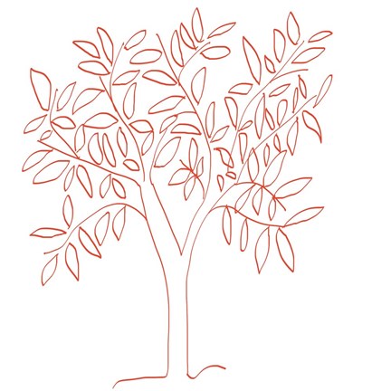 Framed Tangerine Tree Print