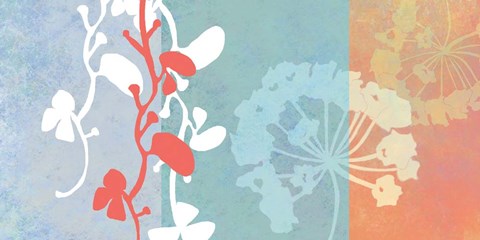 Framed Coral Flowers Print