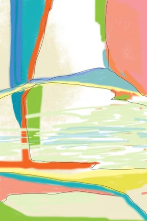 Framed Deconstructed Landscape 3 Print