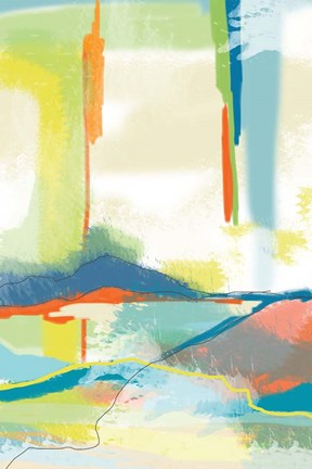 Framed Deconstructed Landscape 4 Print