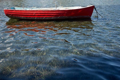 Framed Red Boat Print