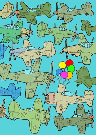 Framed Odd Ones - Balloons Print