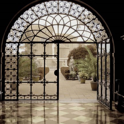 Framed Courtyard In Venezia Print