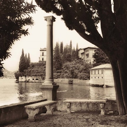 Framed Villa Contarini, Lecco Print