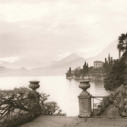 Framed Villa Monastero, Lago di Como Print