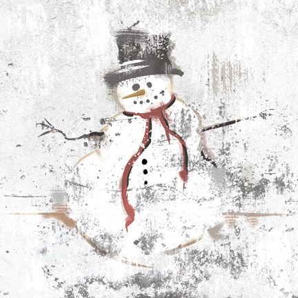 Framed Snowman Print